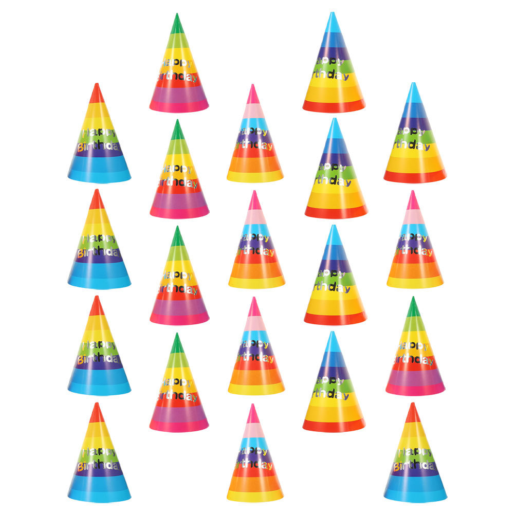 Party Hat Cone - 36 Chapéus de Papel Coloridos para