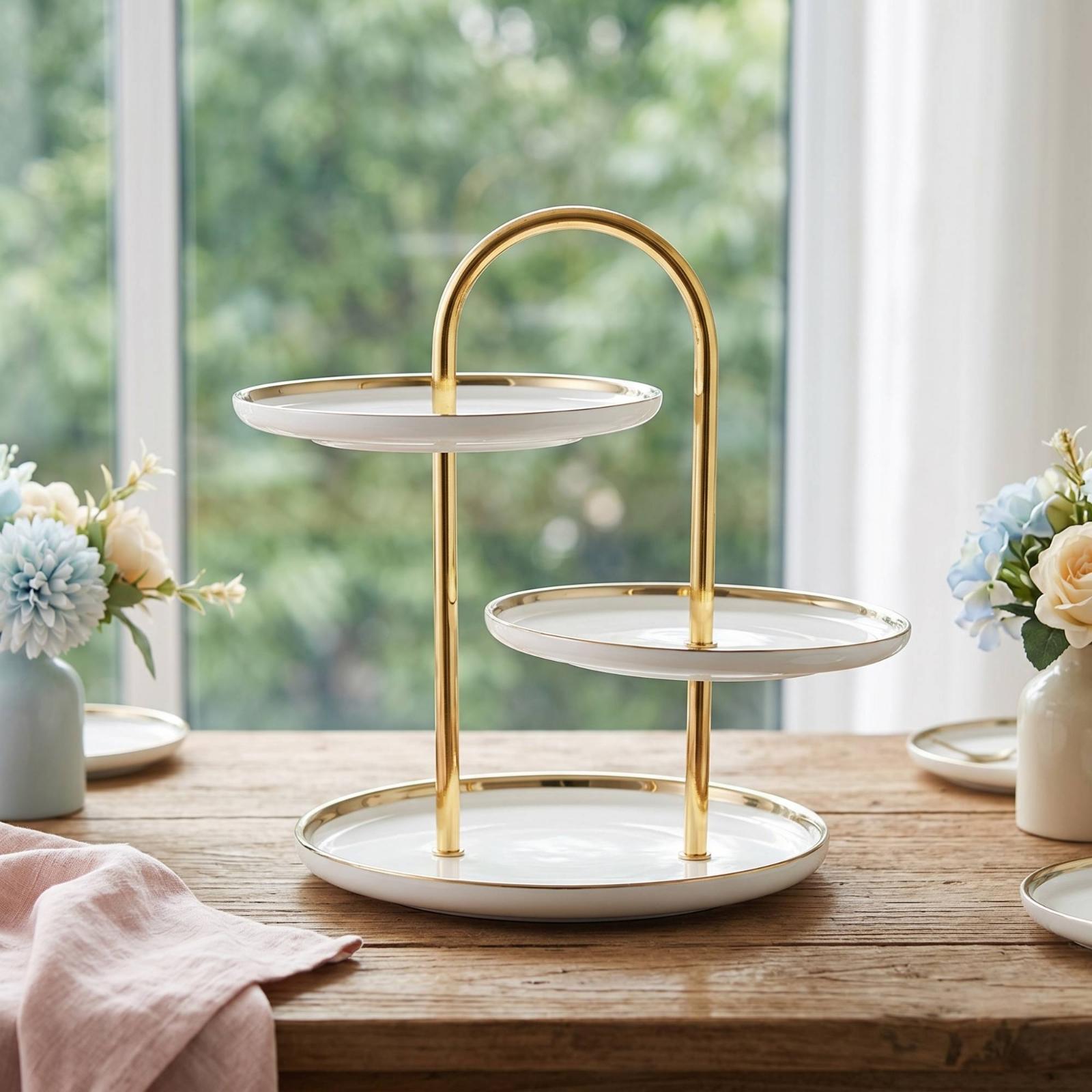 Cupcake Stand Tier - Suporte de Camadas com Alça para