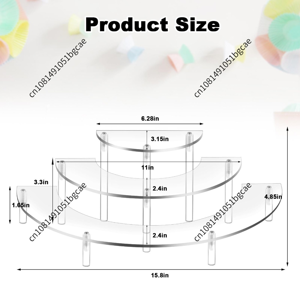 Cupcake Stand Tier - Conjunto de 4 Suportes de Cupcake