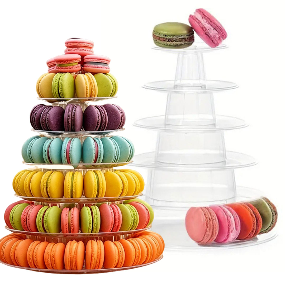 Cupcake Stand Tier - Suporte de Bolo Redondo de Plástico