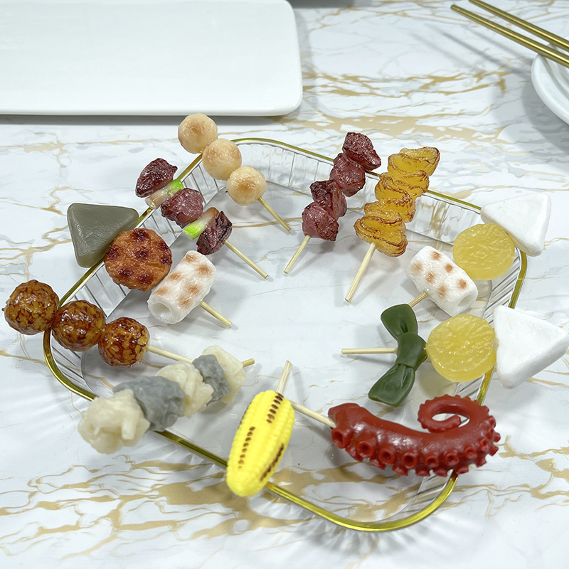 Centerpiece Stick - Nova simulação de comida chaveiro pvc