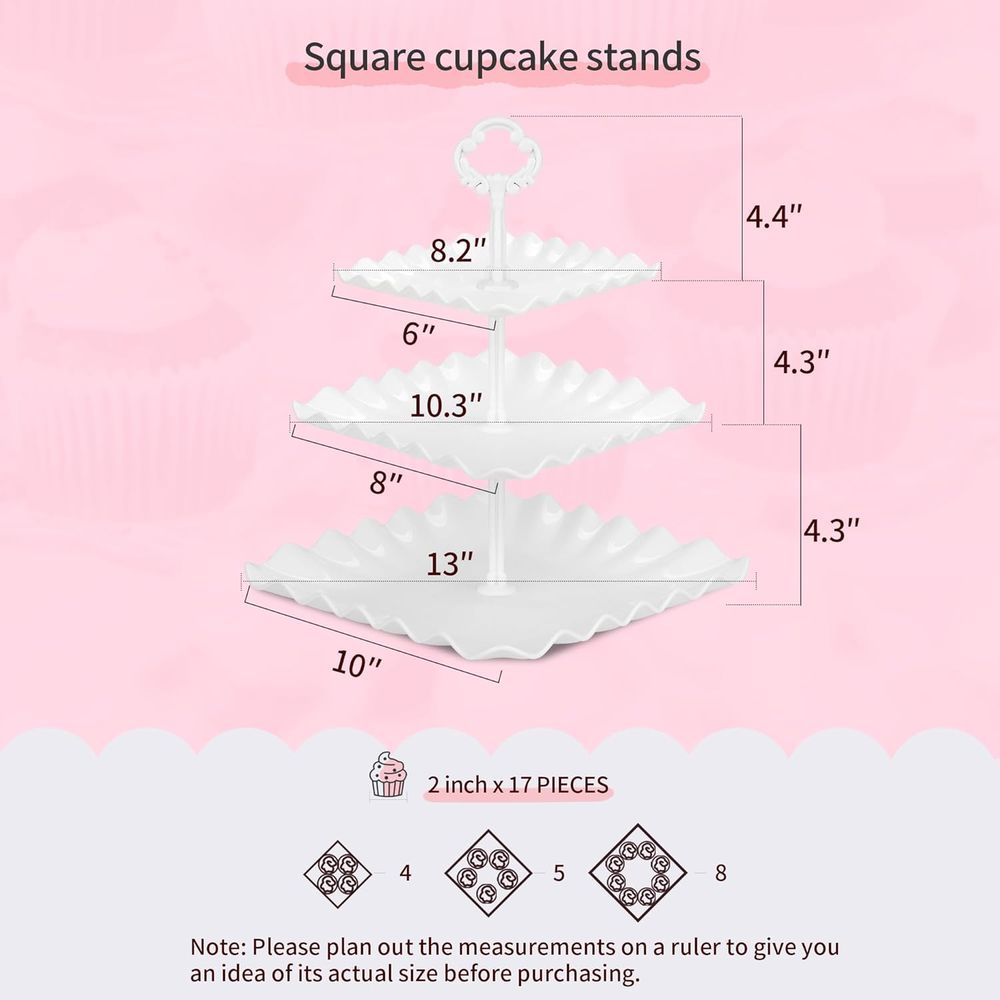 Conjunto de Suporte para Bolos - Cupcake Stand Tier avaliação e preço