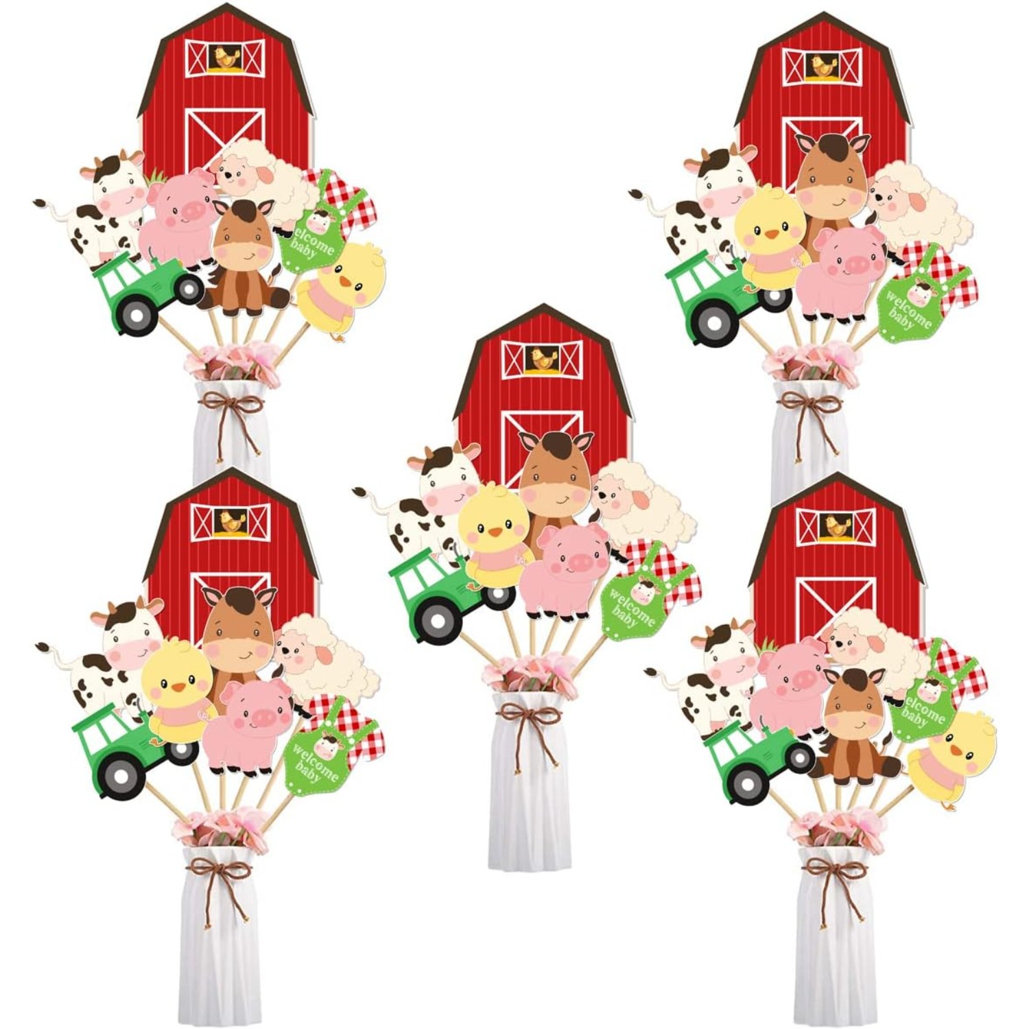 Animal de fazenda chá de bebê  - Centerpiece Stick avaliação e preço
