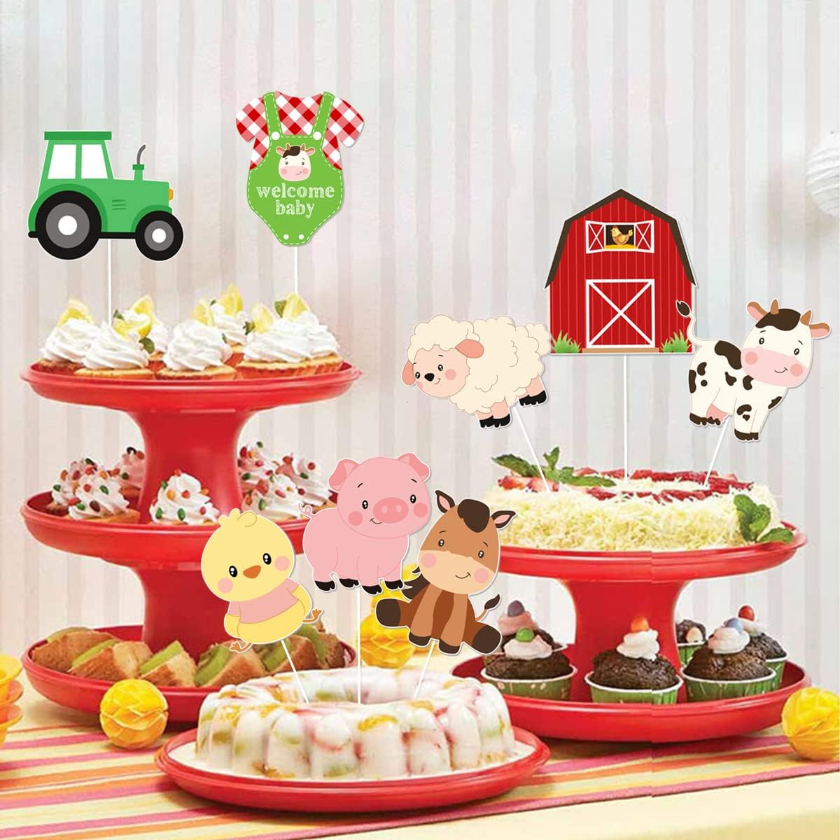Animal de fazenda chá de bebê  - Centerpiece Stick avaliação e preço