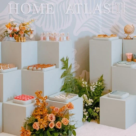 Mesa de sobremesa bolo suporte - Dessert Table Backdrop avaliação e preço