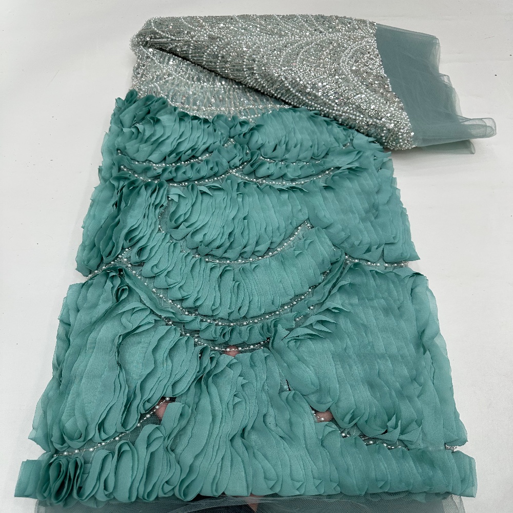 Tecido de Renda Africana Luxuo - Glitter Tablecloth avaliação e preço